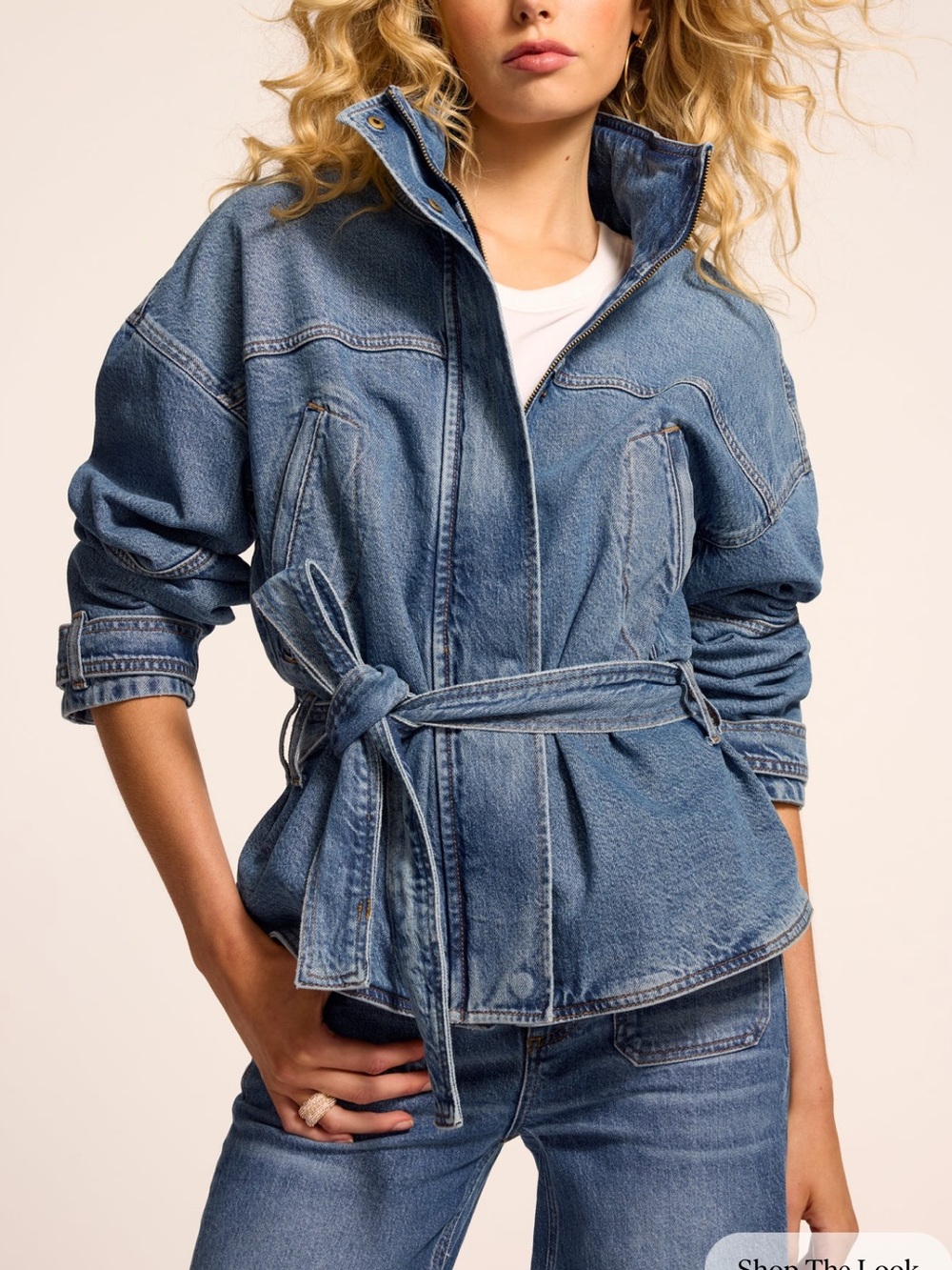 Robin Denim Funnel Neck Jacket